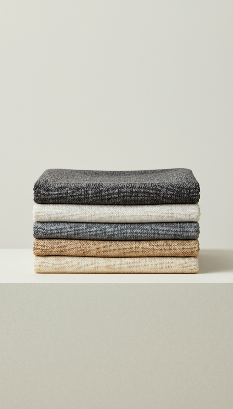 Khaddar natural fiber fabric stack