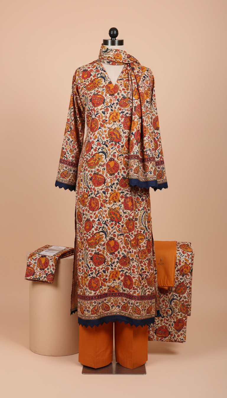 Pomegranate Paisley Lawn Set Classic