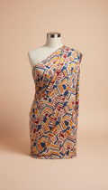 Cotton Lawn Indigo Slate Geometric