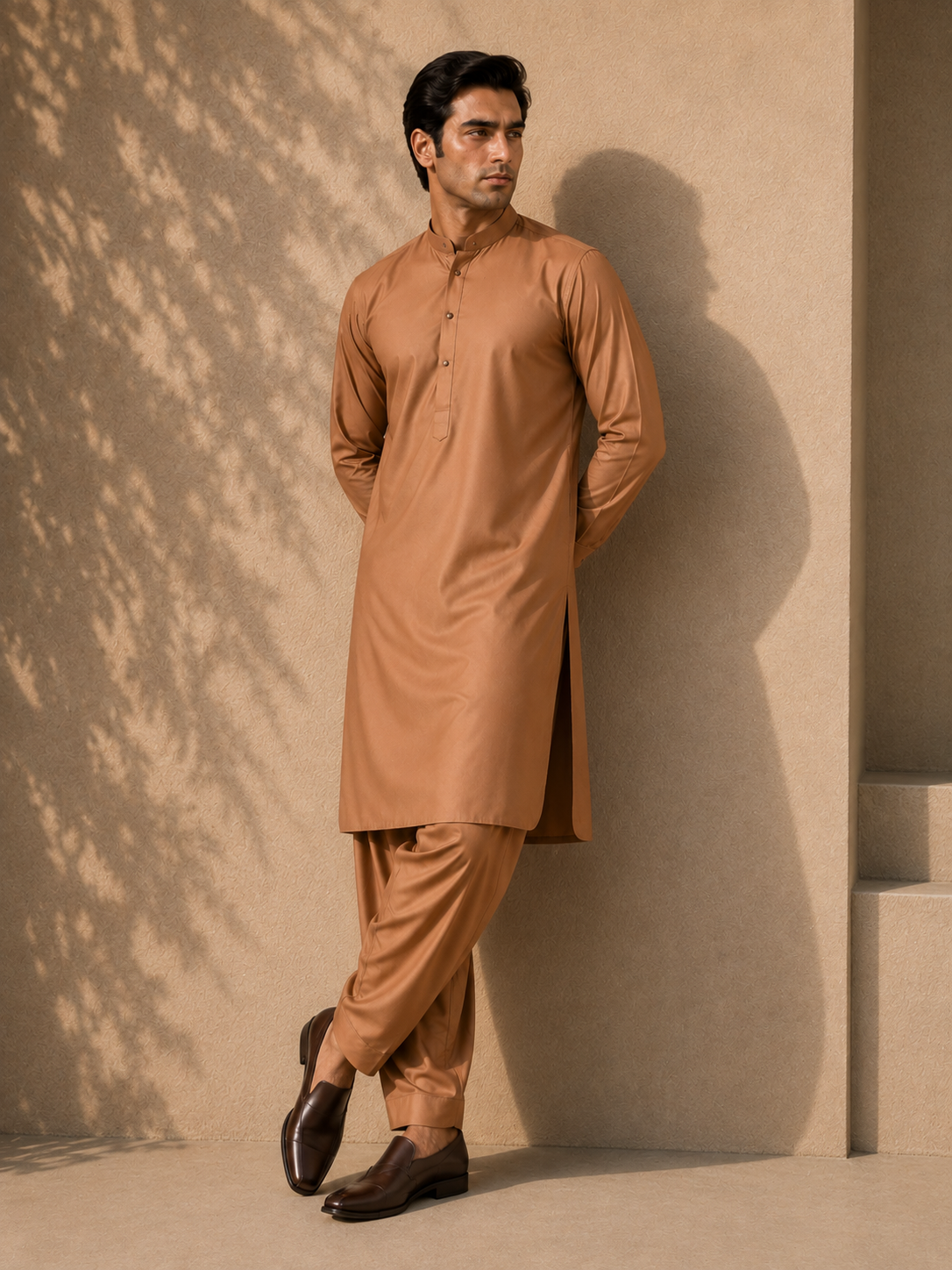 BROWN Boski Unstitched Suit for Men