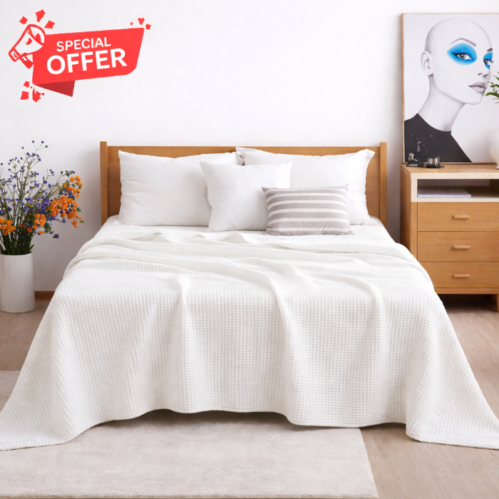 Cotton Thermal Blanket - Throws