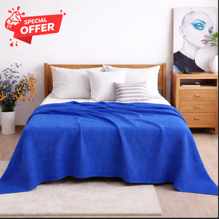 Cotton Thermal Blanket - Throws