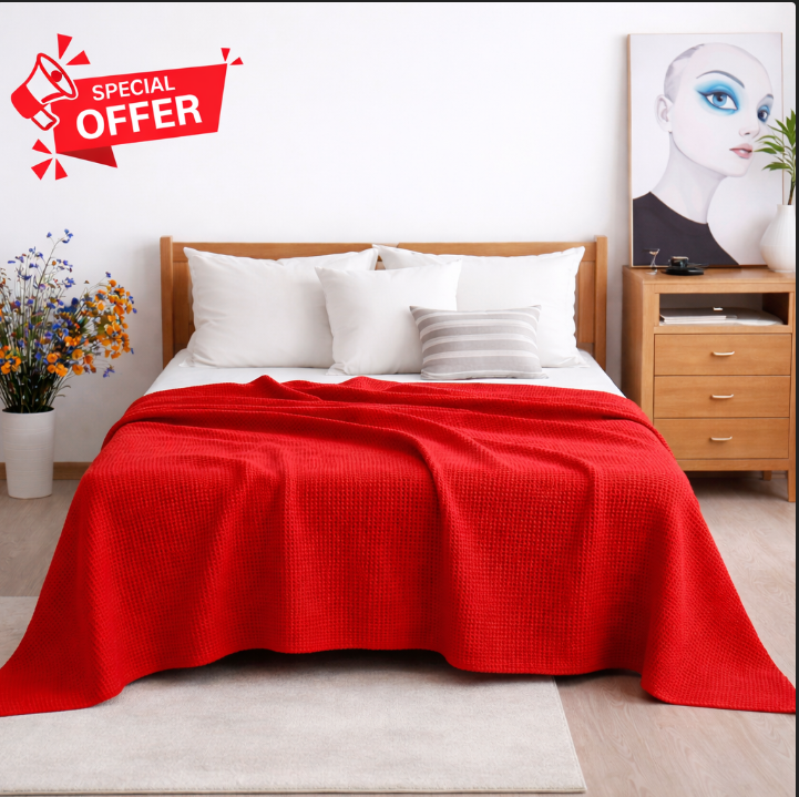 Cotton Thermal Blanket - Throws