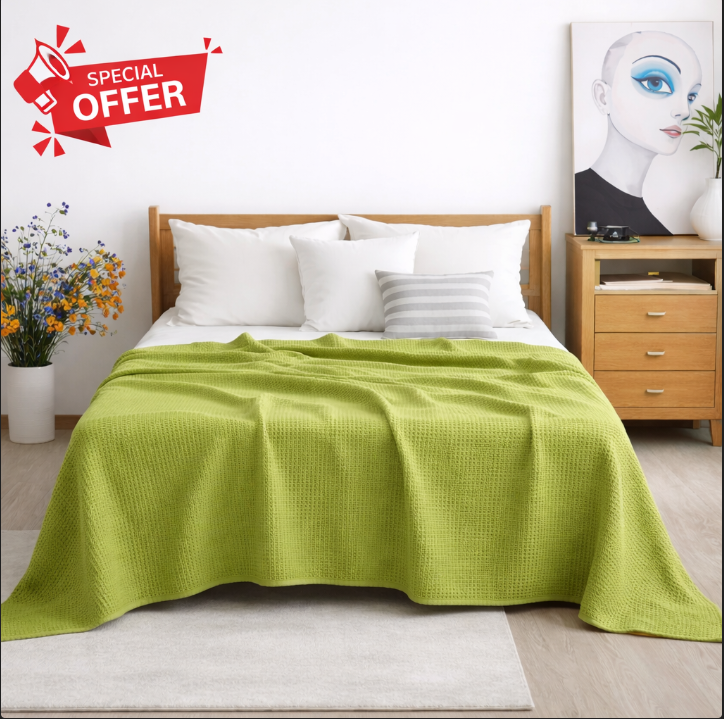 Cotton Thermal Blanket - Throws