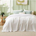 Cotton Waffle King Size Blanket Summer Blanket Bamboo for Luxury Throws