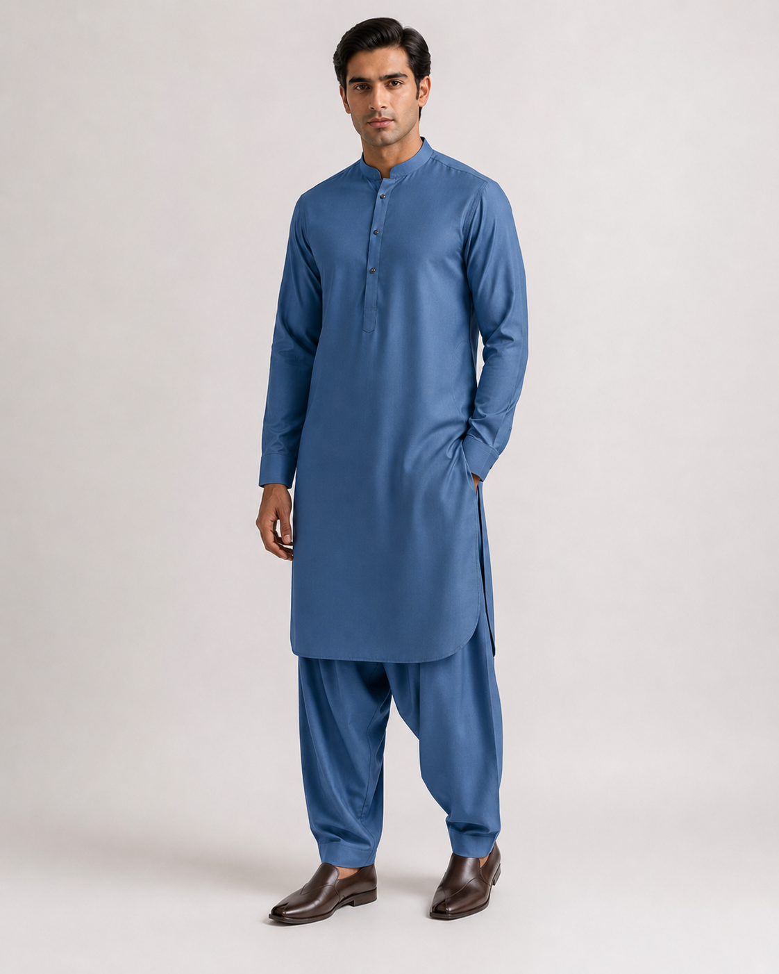 AZURE  Boski Unstitched Suit for Men