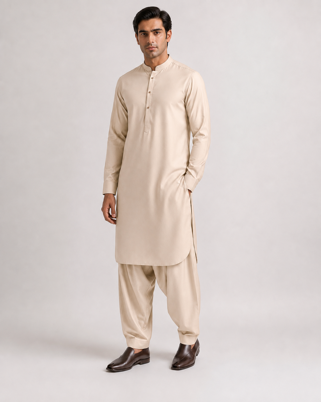 BEIGE Boski Unstitched Suit for Men