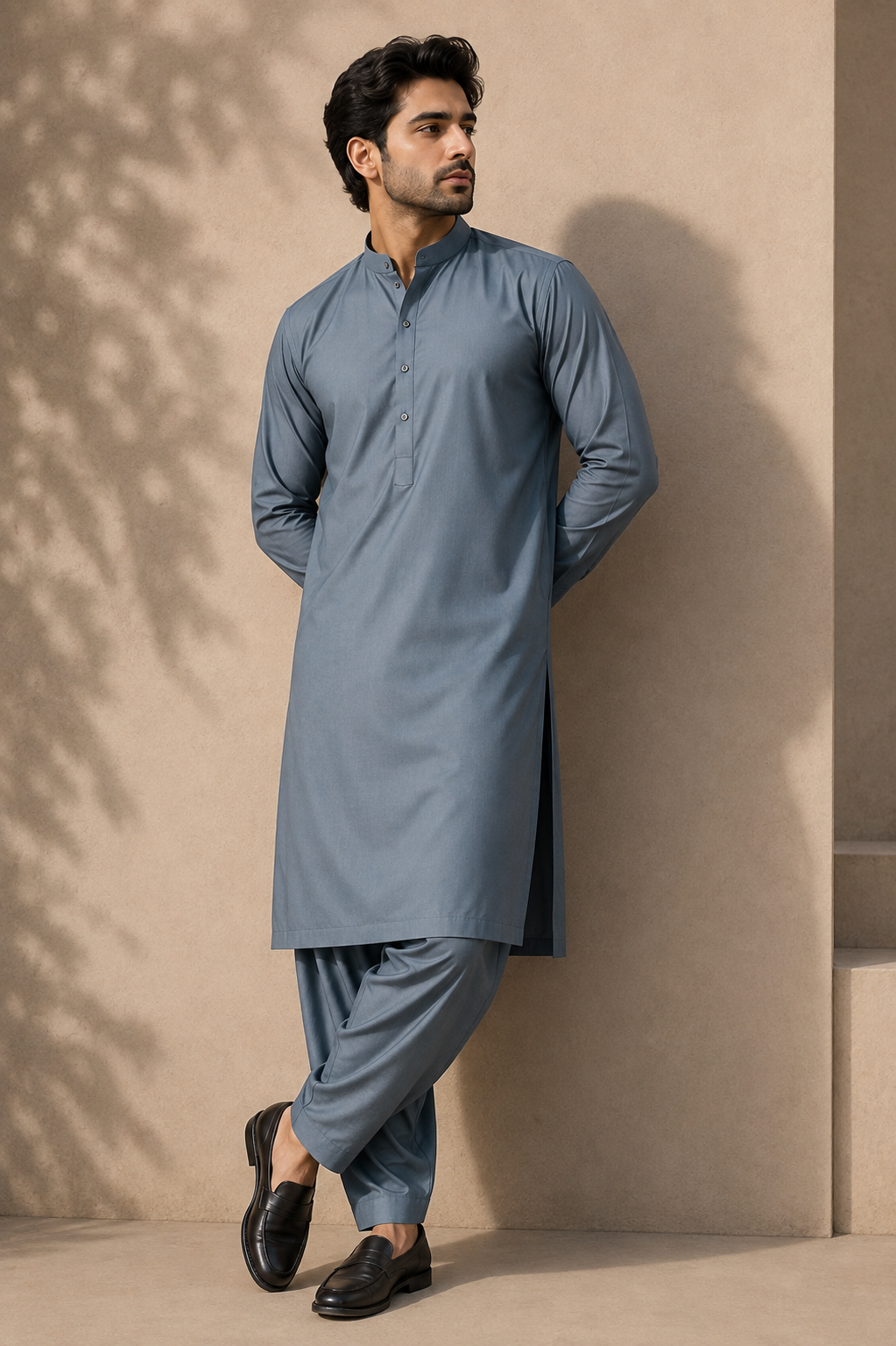 GREY Boski Unstitched Suit for Men