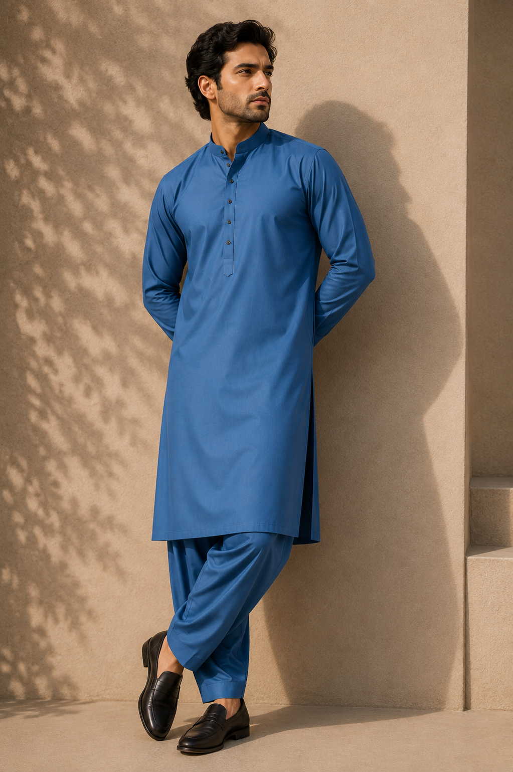 ROYAL BLUE Boski Unstitched Suit for Men