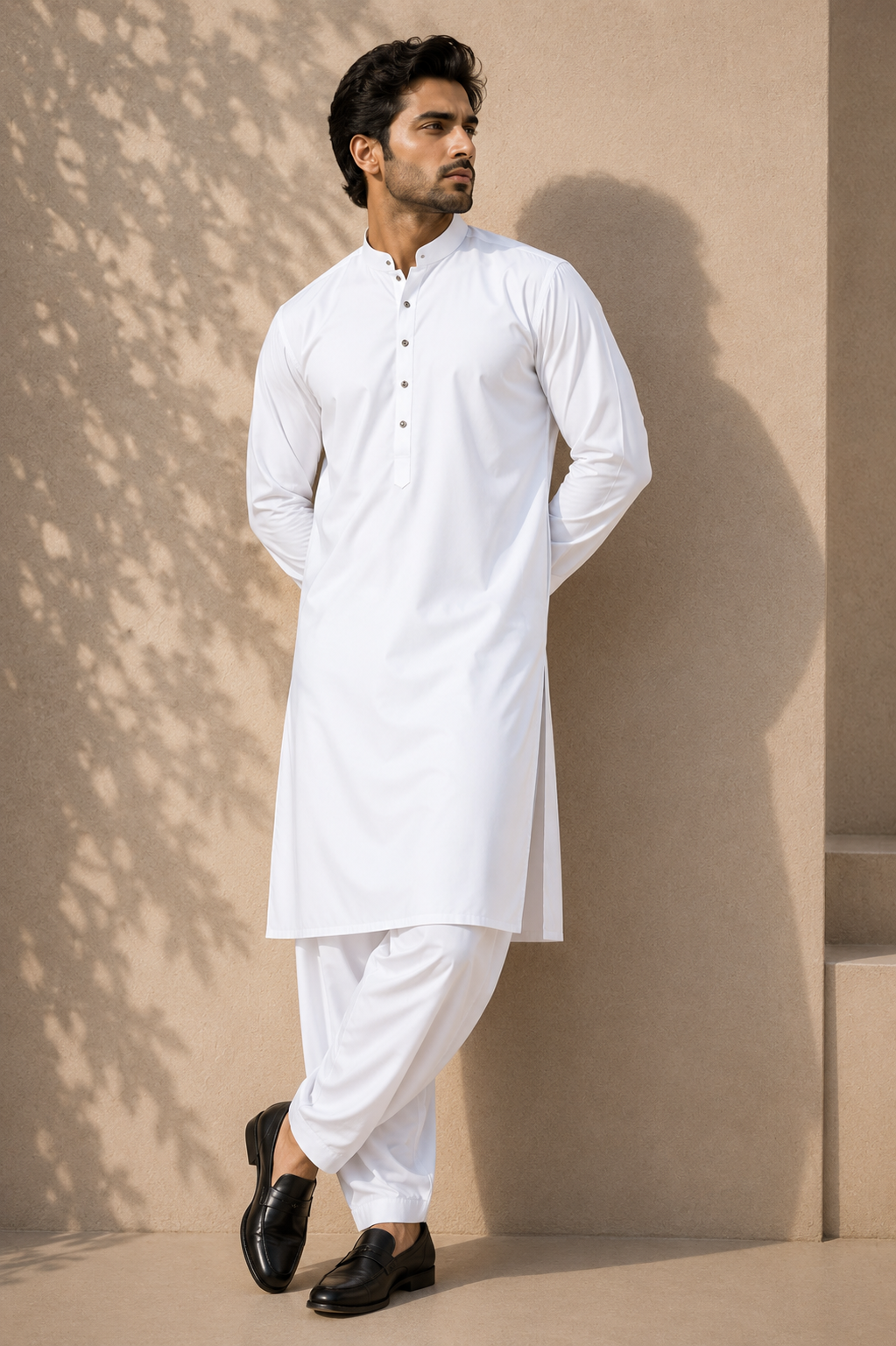 SNOW WHITE Boski Unstitched Suit for Men